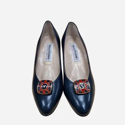Scarpe Vintage modello décolletè da donna con tacco classico di cm