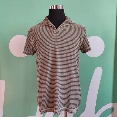 T-shirt Calvin Klein, tg M, color grigio a righe marroni