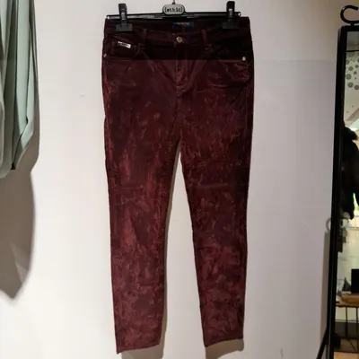 Pantaloni Trussardi Jeans donna, taglia 40, colore bordeaux