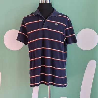 Polo Lacoste, taglia L, colore blu navy