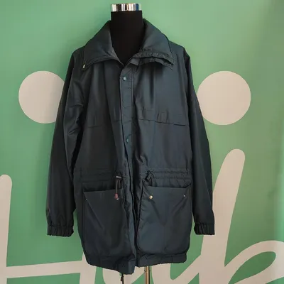Giubotto impermeabile, tg L, color blu scuro