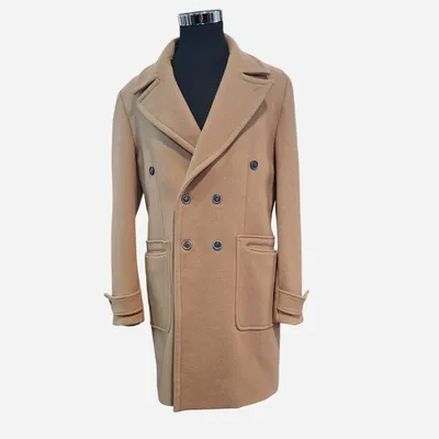 Cappotto Beige, Primo Emporio, taglia 52, composto al 65% in lana ed al 35% in poliestere