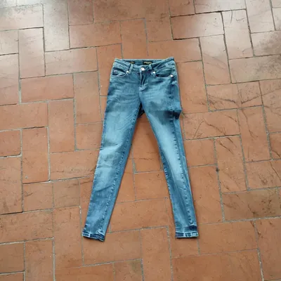 Jeans Denny Rose, tg 26, in denim blu, fit jeggins push up