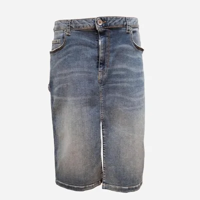 Gonna jeans United Colors Of Benetton, tg 48, color blu sfumato