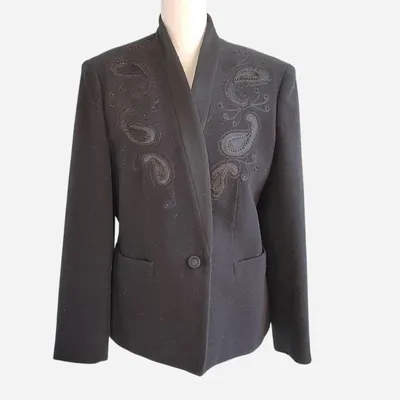 Blazer Vintage Colore Nero, marca Morini, taglia 48