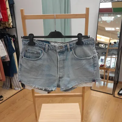 Shorts Levi's, azzurri, taglia W 36, composti al 100% in cotone