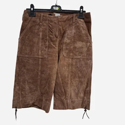 Bermuda da donna in Vera Pelle scamosciata e foderato in 100% Poliestere