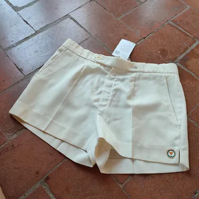 Shorts da tennis, da uomo, marca General Sport, bianco panna
