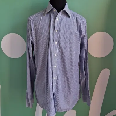 Camicia Burberry, taglia 48, colore bianca e azzurra