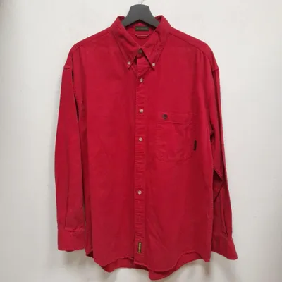 Camicia Timberland, taglia M, colore rosso rubino