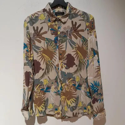camicia estiva a maniche lunghe, marca MOD, taglia M