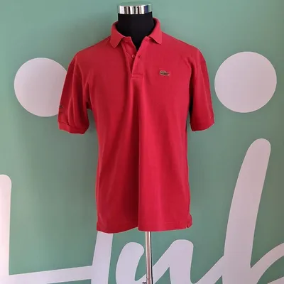 Tshirt polo di colore rosso, taglia XL, marca Lacoste