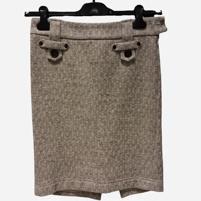 Gonna tweed Patrizia Pepe, taglia 40, colore Beige