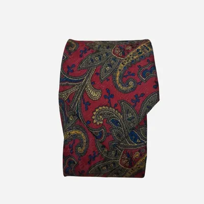 Cravatta Gianfranco Ferre, Made in Italy, multicolor con rosso dominante