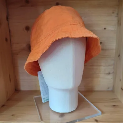 Cappello alla pescatora, tg S, monocolore, arancione