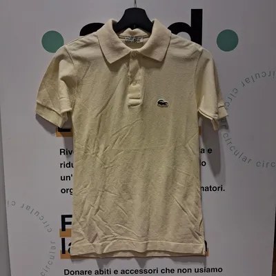 Polo Lacoste, taglia XS, colore giallo
