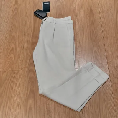 Pantaloni S' Max Mara, tg 48, colore avorio